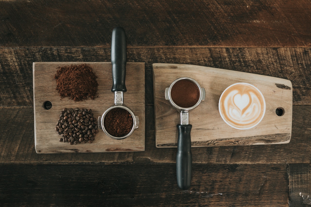 Close-up of roasted coffee beans filling the frame